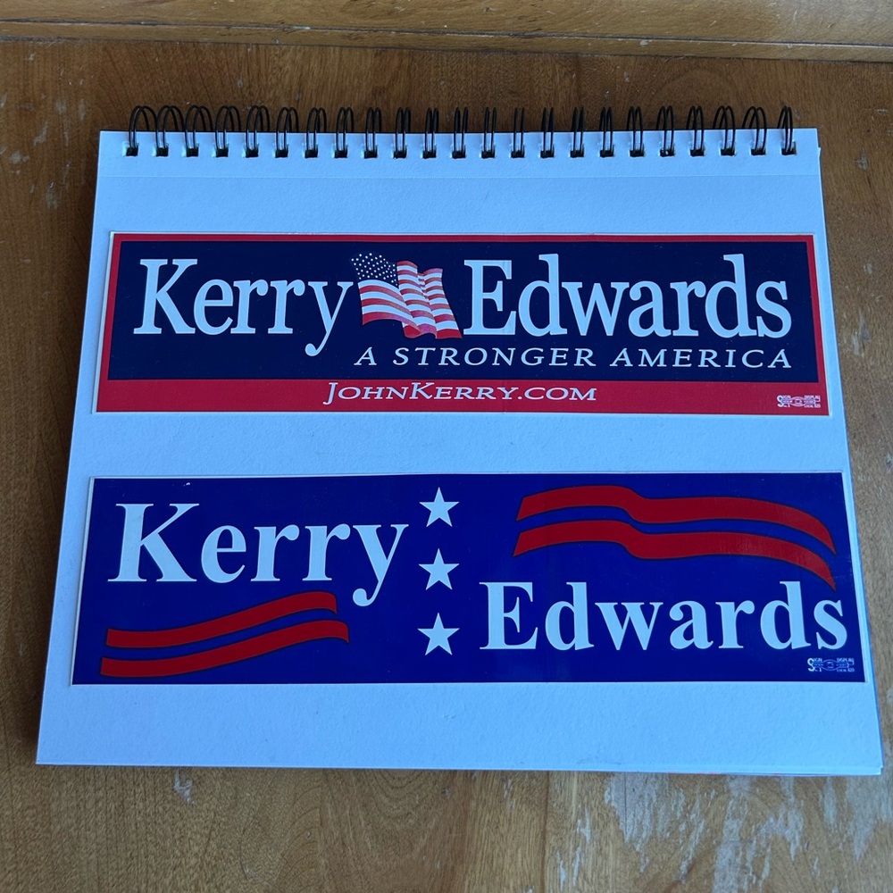 John Kerry Edwards Campaign Stickers - remember democracy?